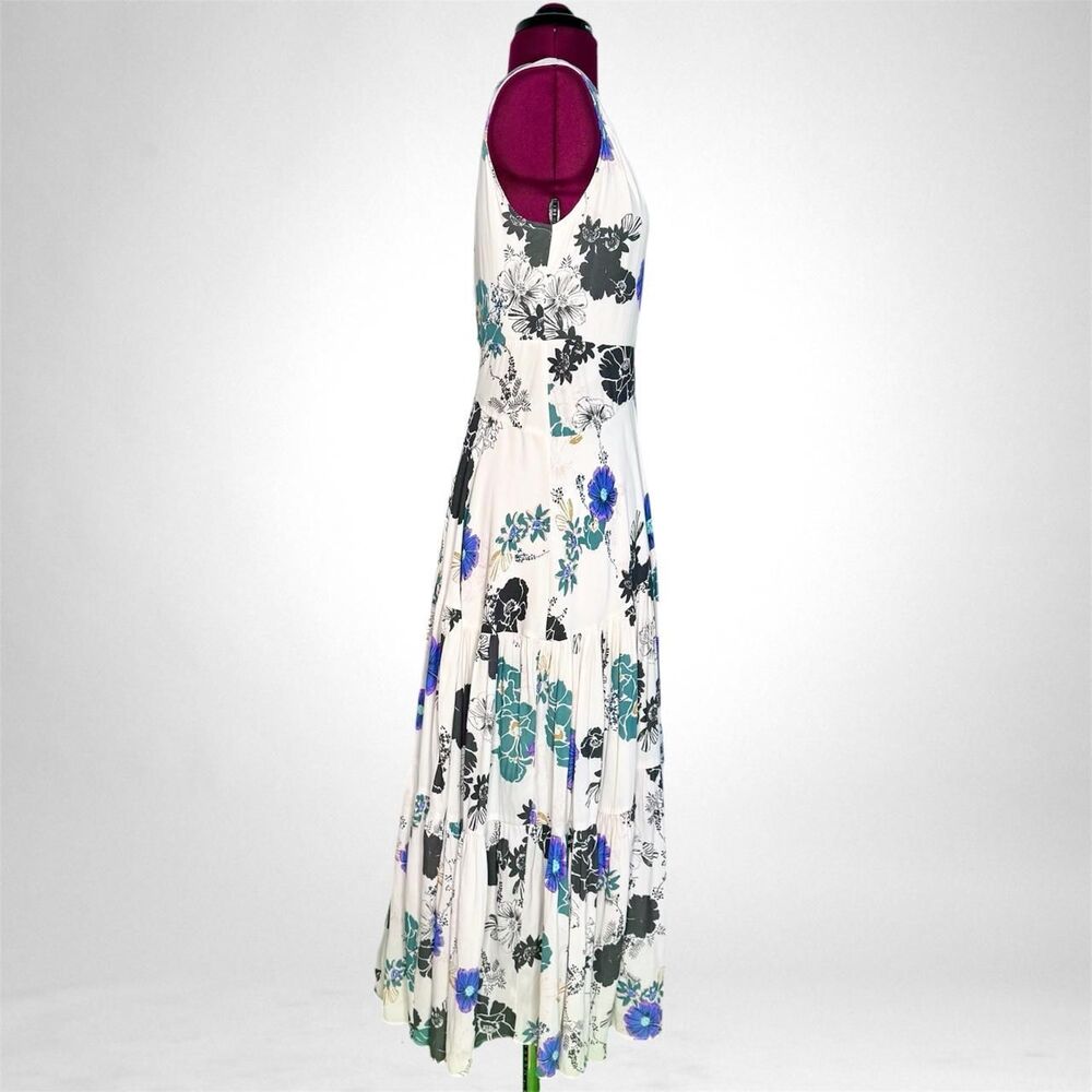 Free People Sure Thing Printed Maxi Dress Style No 41346420 Floral Flowy Ruffles - Picture 2 of 8